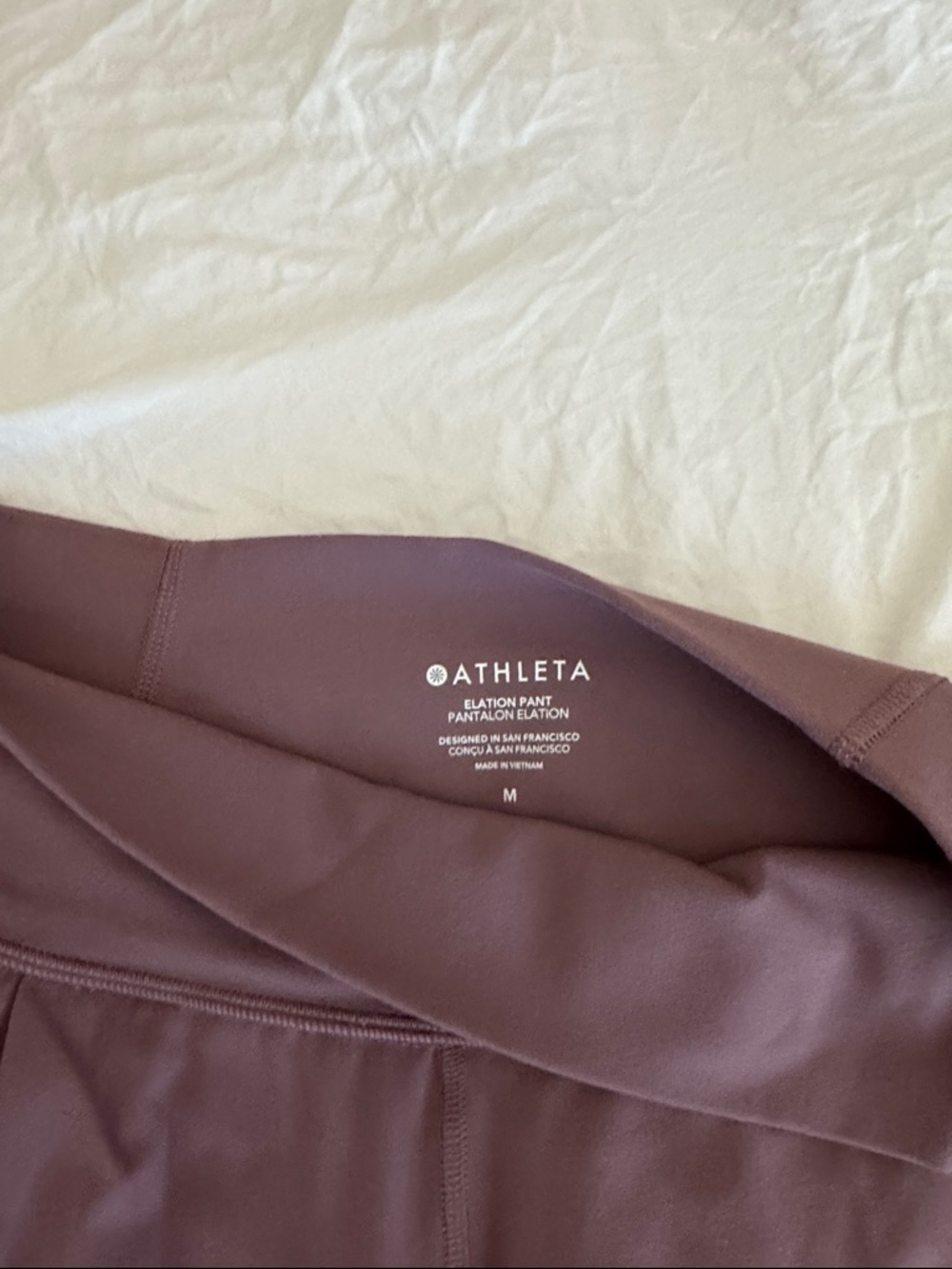Athleta Mauve/Burgundy Elation Track Pants